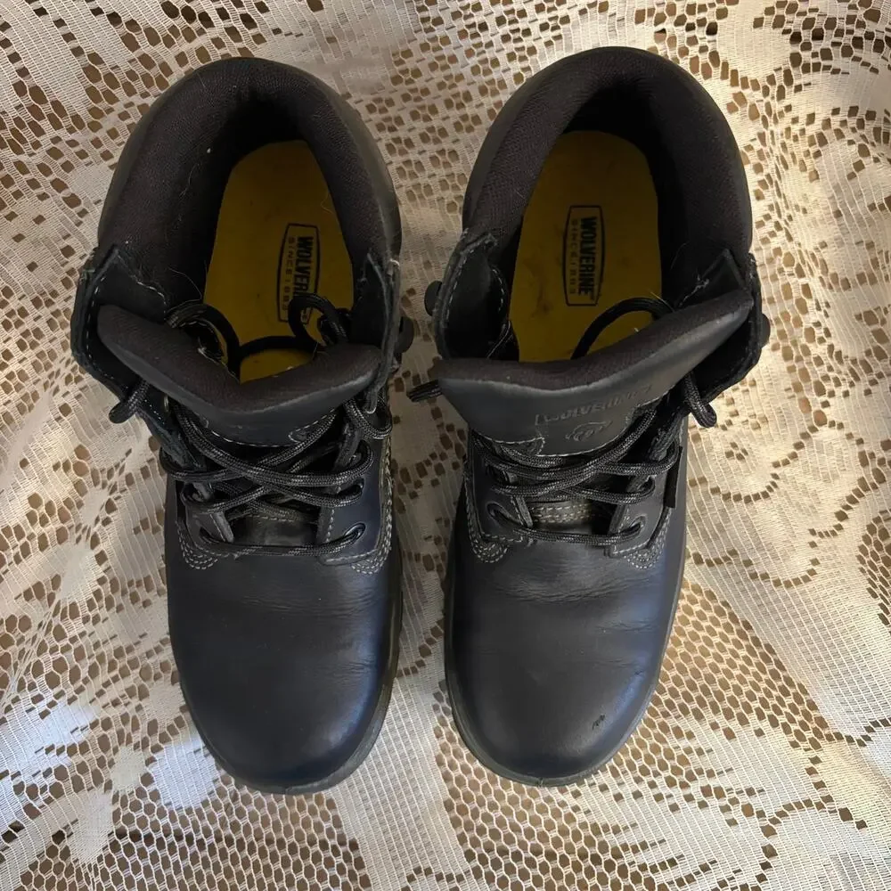 Wolverine Stratus Mens US 7.5 EW Black Waterproof Work Boots